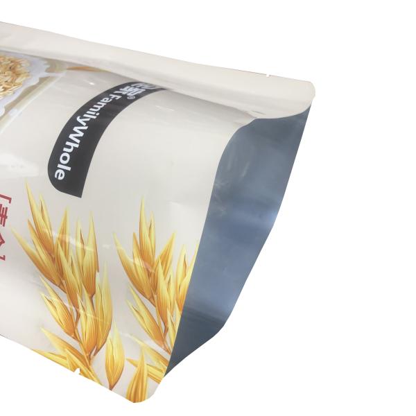 Custom Printed White Doypack Food Pouches Zip Lock Coffee Snack Packaging Bags