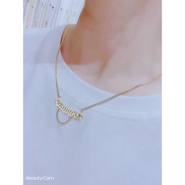 Engraved Gold Name Plate Stainless Steel Womens Necklace