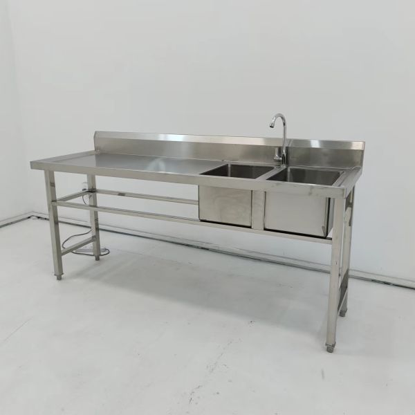 SS304 Stainless Steel 3 Compartment Sink OEM ODM Commercial Wash Sink