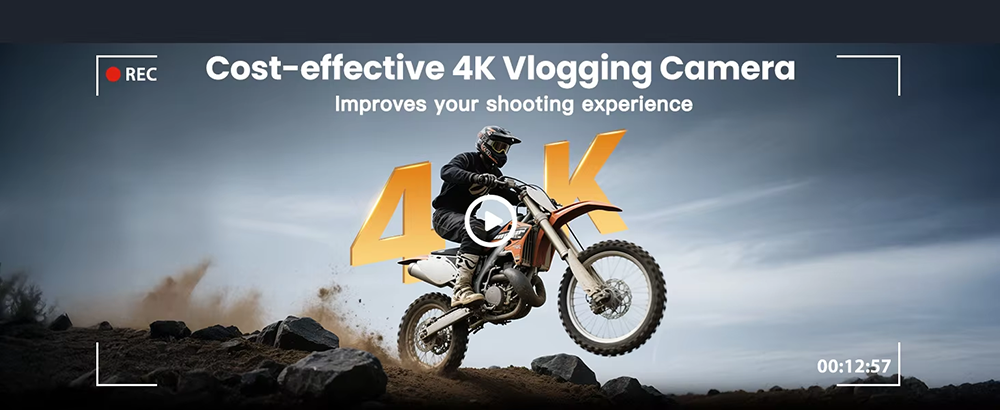 4K Digital Vlog Camera Flip Screen Autofocus Digital Camera With 48MP WiFi