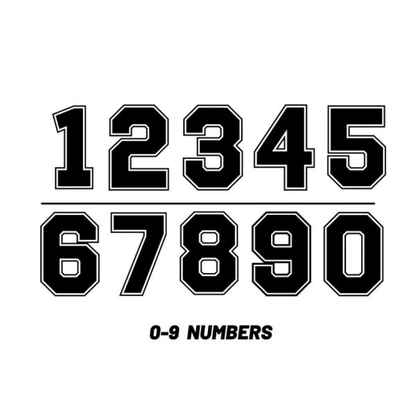 Durable Heat Press Numbers And Letters Customizable Football Shirt Letters And Numbers Washable