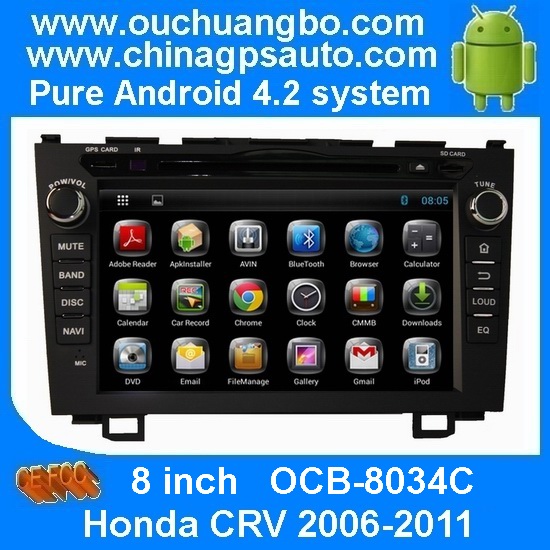 Ouchuangbo Car DVD Head Unit 3G Wifi Radio Player for Honda CRV 2006-2011 Pure Android 4.2 System OCB-8034C