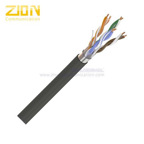 Cabo ethernet 0.50mm de cobre contínuo NENHUNS do revestimento CAT5E do PE de Outdoor do condutor 7112111