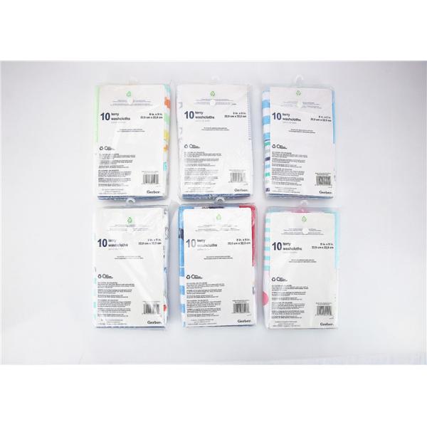 10pk Knit Washcltoh Baby Bath Washcloths 80% Cotton 20% Polyester