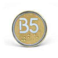 Bouton rond d'or 32.5mm de rez-de-chaussée de capteur de Touchless d'interrupteur de lampe de bouton poussoir d'ascenseur