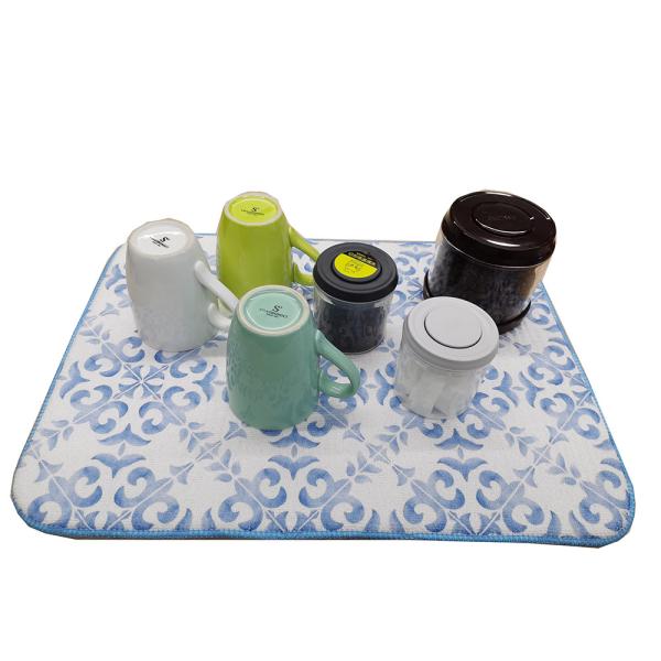 Высококачественное блюдо Microfiber суша циновки для вещество-поглотителя блюда все печатание полиэстера