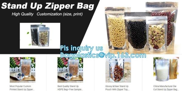 mylar plastic bag Metallized Zipper Pouch Bag For Weed Packaging, Three Side Sealed Moisture Barrier Bag