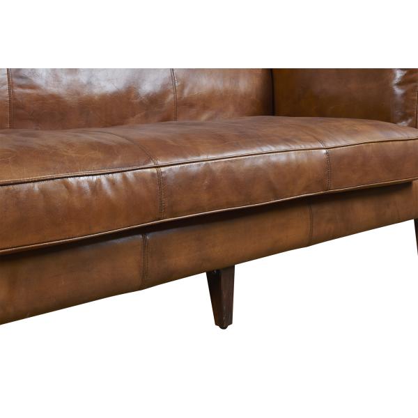 Home Furniture Three Seater Leather Sofa Full Hand Workcraft Vintage Tan Brown Color