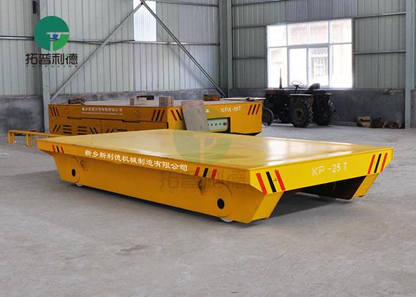 China Factory Material Handling Heavy Duty Cross-Bay Rail Flat Truck For Mold Transport