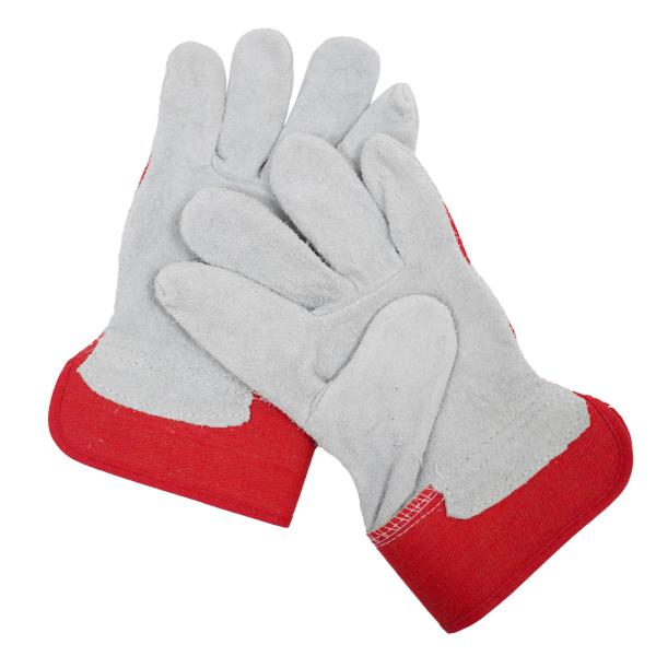 Soft Lining Leather Heat Resistant Gloves , Forge Mig Fireplace High Temperature Safety Gloves