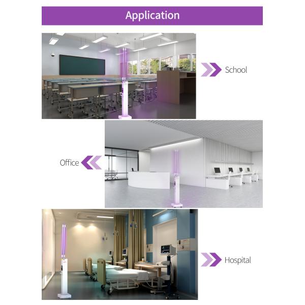 60W Sterilizer Wheel Germicidal Lamp Quartz Tube 254nm Hospital
