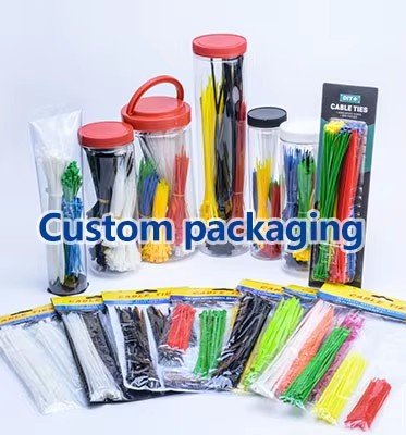4.8*300mm Multi Coloured Cable Ties Plastic Heat Resistant For Outdoor