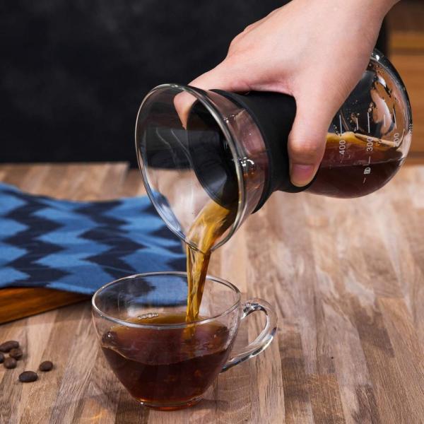 Custom Portable Pour Over Coffee Maker With Permanent Stainless Steel Filter Set