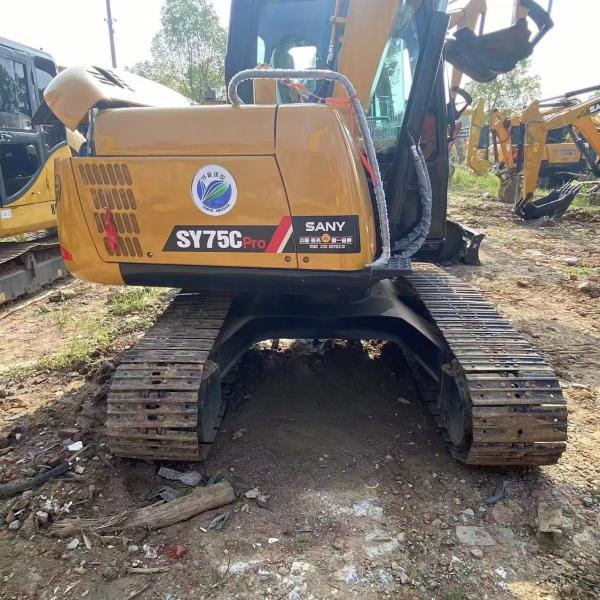 Sany 75C Usado Sany Excavator 6120 X 2220 X 2720mm Com AU-4LE2X Motor 11,5rpm