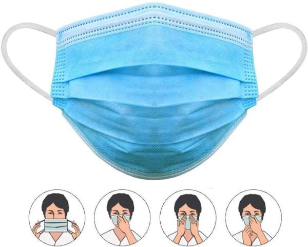 Dust Set Of 50 Earrings 3 Ply Non Woven Face Mask
