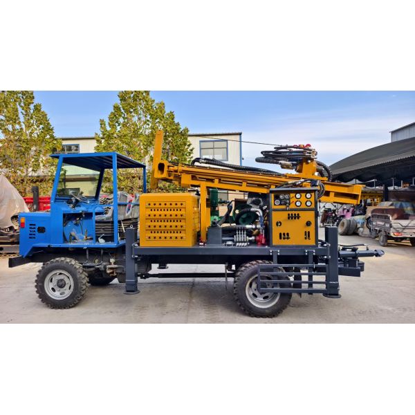 200m Deep Tire Water Well Drilling Rig With 300mm Diameter