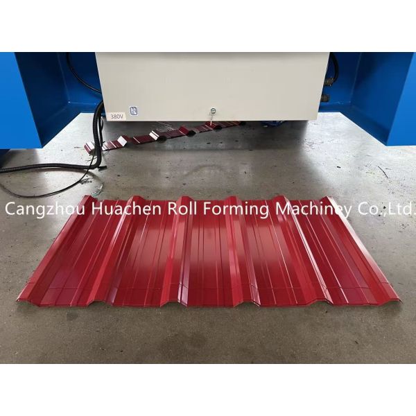 0.3-0.6mm Thickness Roofing Sheet Roll Forming Machine with 11 Stations and Chain Drive for Auto Sheet Metal Rolling