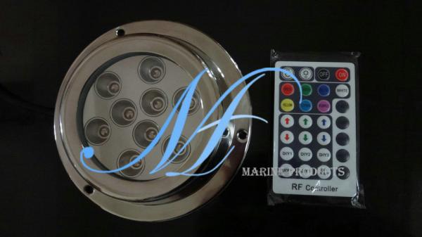 RGB 45W marine yacht transom underwater boat light with RF wireless controller