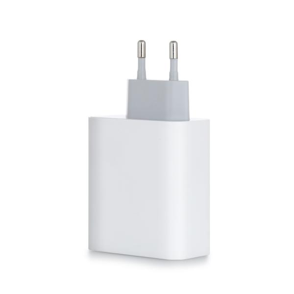Chargeur mural USB-C EU à 2 broches, adaptateur secteur Type-C 60W haute vitesse pour ordinateur portable, tablette et smartphone