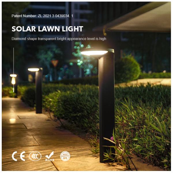 Украшенный садом солнечный автомобиль лампы двора на длинном последнем до 12hours