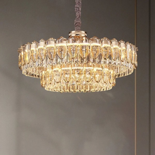Led Light Bedroom Lamps Ceiling Modern Luxury Crystal Lamp Villa Living Room Pendant Light (WH-CY-270)