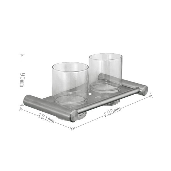 Держатель зубной щетки Tumbler держателя чашки зубной щетки нержавеющей стали Sano установленный стеной