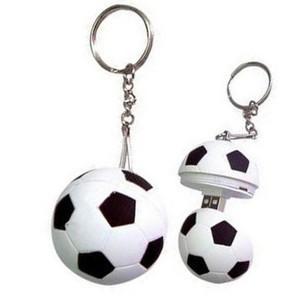 Movimentações bonitos do flash de USB da forma do futebol