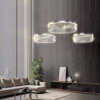 Lumière LED à trois couleurs Pendentif en verre moderne Lumière de lustre 4000K