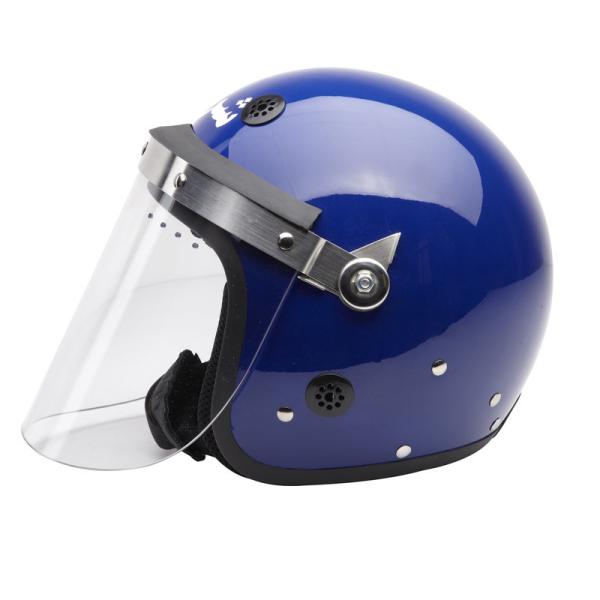 Navy Blue Color Riot Control Helmet With Flat PC Visor For Africa Police Army FBK