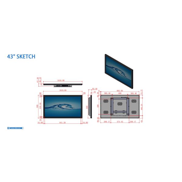 2026 50 Inch Wall-Mounted Digital Poster Display with Metal Casing for Indoor Use Subway OEM All-in-One Animation Player