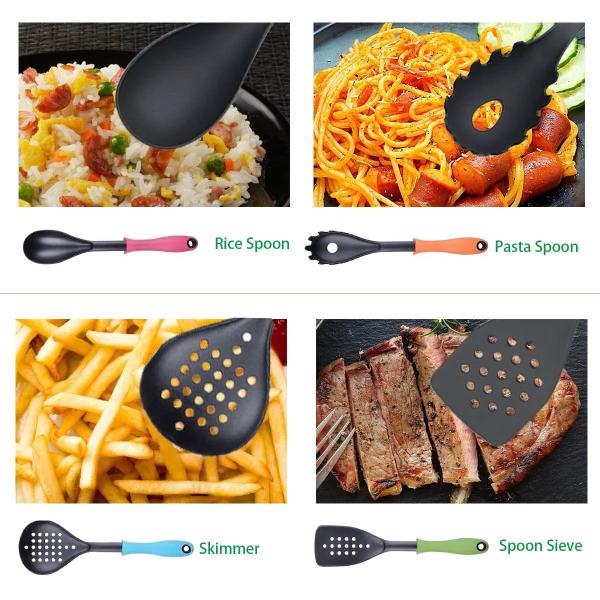 Haisheng 7pcs Cookware Set Including Nylon Kitchenware Utensil Sets for Kitchen Wares