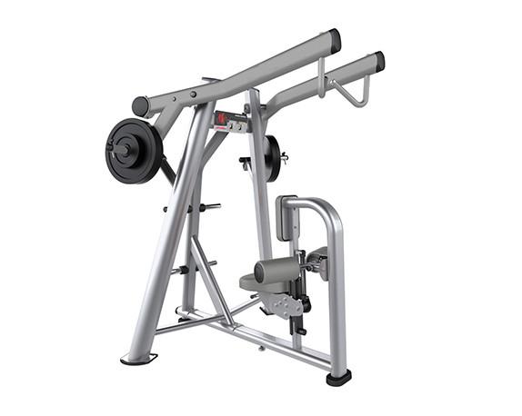Équipement de gymnase commercial unisexe Machines chargées en plaque à l'intérieur Machines de traction lat en rangée haute avec extension arrière en acier