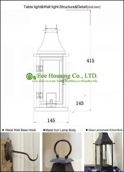 Decorative House Lamp Iron Metal Material Lighting Wall Lamp
