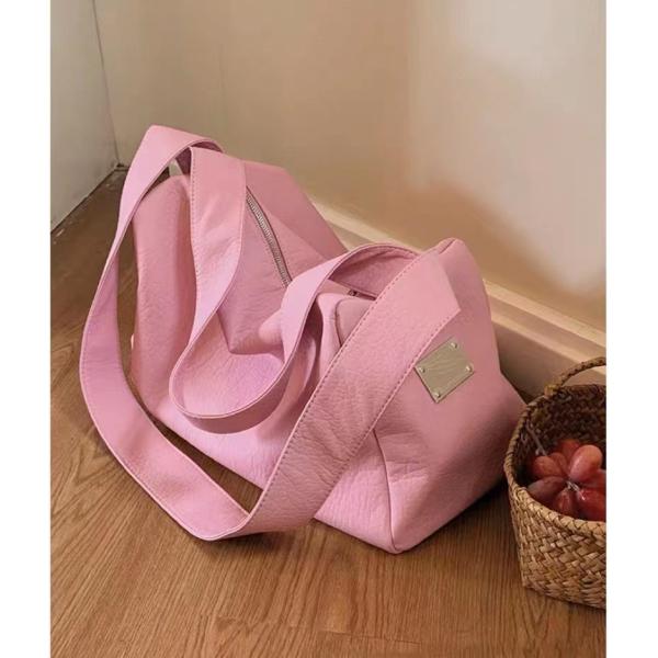 2024 Women's Versatile Tote Bag with Skew Straddle Instagram Design and Large Capacity