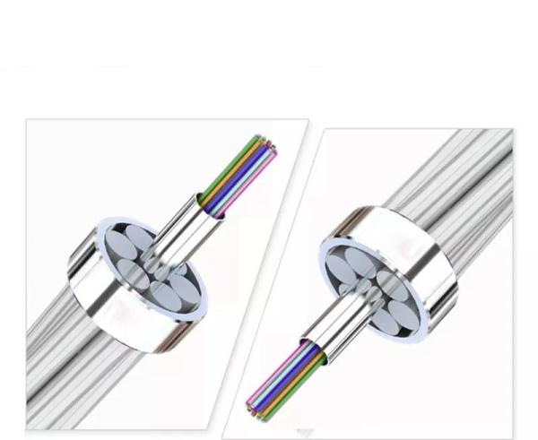 Cable de fibra óptica OPGW (cable de guarda con fibra óptica) aéreo central de 48 núcleos