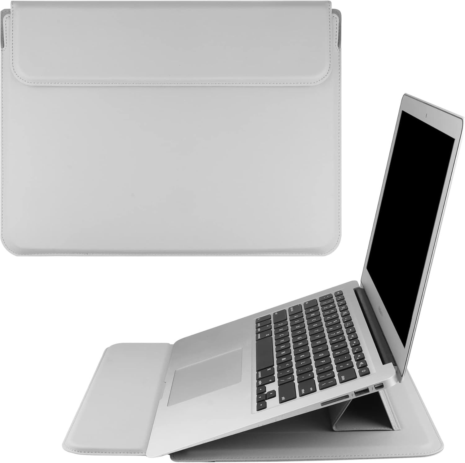 15.6 Inch Laptop Sleeve Case PU Leather Case for MacBook Pro 16 2021 2019 Waterproof Cases with Kickstand for Laptops Wholesale OEM/ODM/Private Label