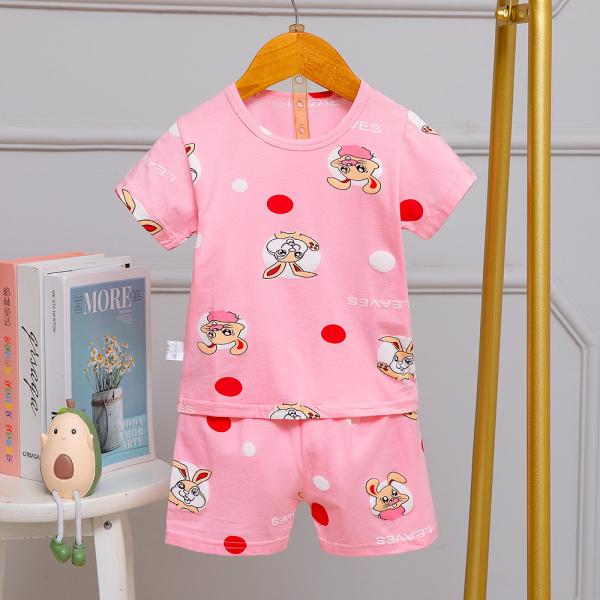 Kids Custom House Pyjamas / 24 Month Pjs Round Neck Full Flower