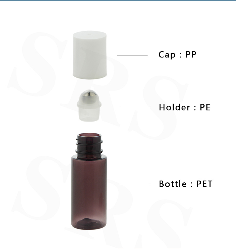 130ml PET Roll On Bottle Large Capacity Empty Roller Bottles for Body Care Gel Deodorant Liquid