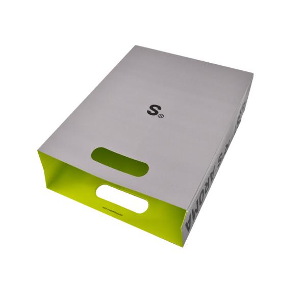 Promotion Custom Paper Shopping Bags  ISO9001 Certificate White Handbags