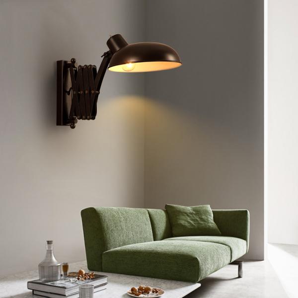 American Retractable Wall Lamp Retro Industrial Kitchen Living Room Swing Arm Wall Lights (WH-VR-60)