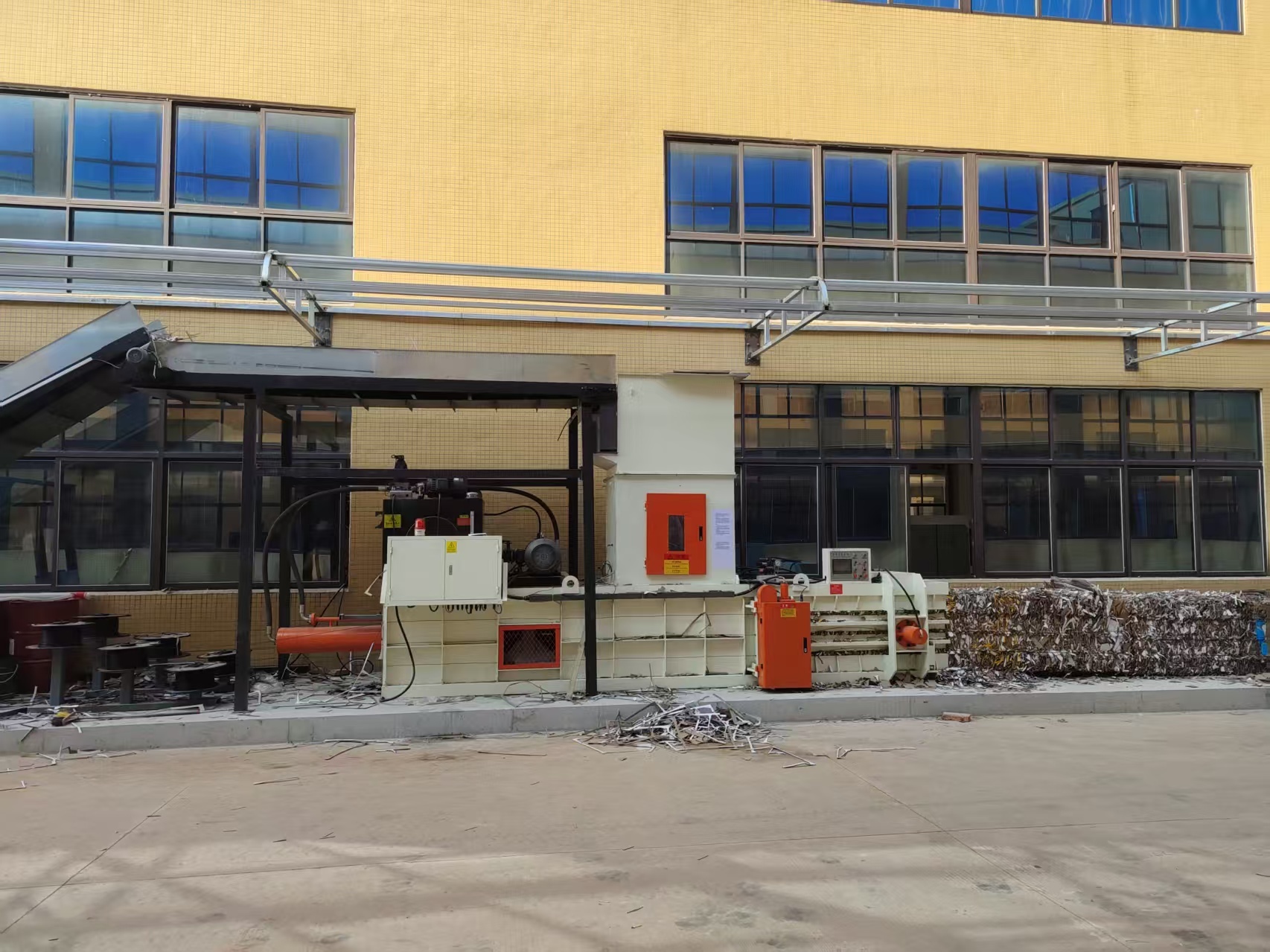 Heavy Duty Automatic Paper Baler With 3-12 Tons/Hour Capacity Horizontal Waste Baler
