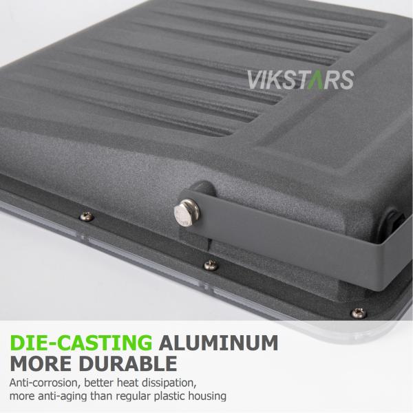 Aluminum Solar Flood Lights 100w 200w 300w 400w For Yard Villages Warehouse IP66 Waterproof