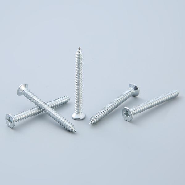 NXF ASTM JIS EN 1008AL Carbon Steel S235JR  M1-M130 Galvanized Steel Countersunk Head Self Tapping Screws