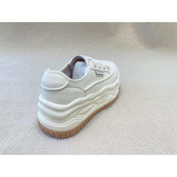 Women white espadrilles sneakers in summer autumn with authentic leather and casual