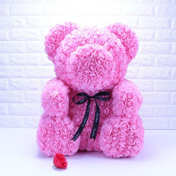 2021 artificial preserved roses Teddy Roses Bear for Valentines Day Gift rose bear