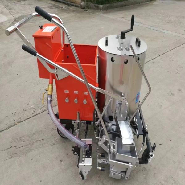 Double Stainless Steel CK308S Hand Push Thermoplastic Road Marking Machine with 48V Lithium Battery for Easy Operation