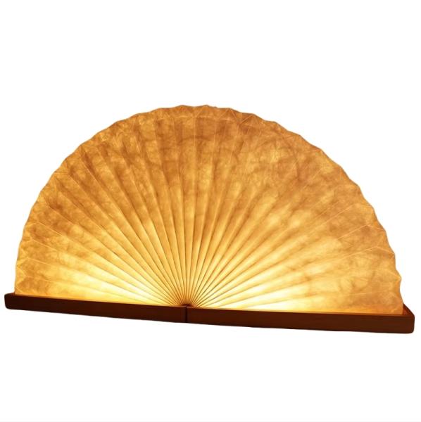 Portable PE Paper Bedside Lamp LED Light Waterproof Handcrafted Fan