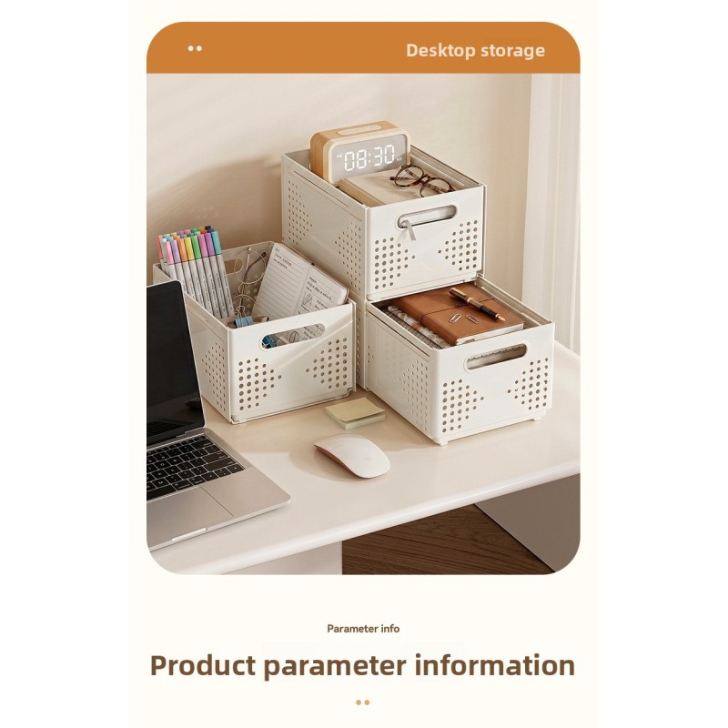 Modern Minimalist Style Folding Extendable Plastic Rectangular Kitchen Cabinet Organizer Storage Basket for Snack Sundries