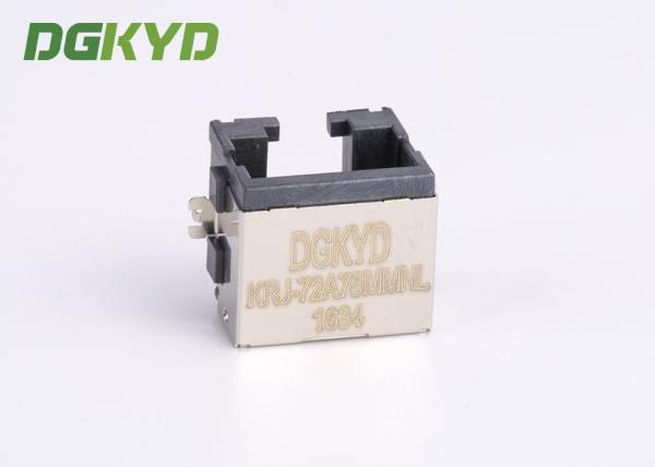 Protégez le connecteur supplémentaire à angle droit d'Ethernet du profil bas rj45, le cric 8p8c