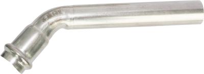 thin wall stainless steel pipe fitting V profile  45 elbow with plain end